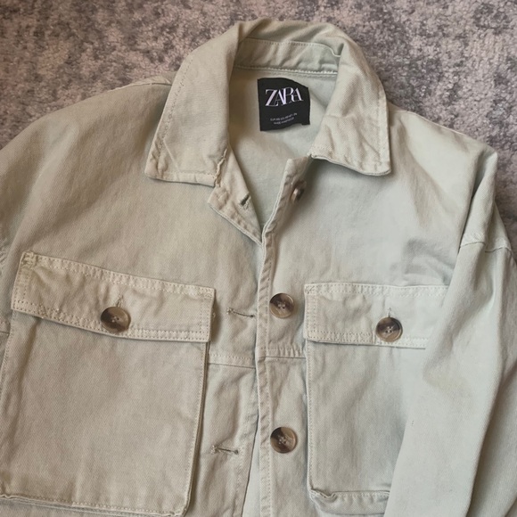 Zara denim cropped jacket - Picture 3 of 3